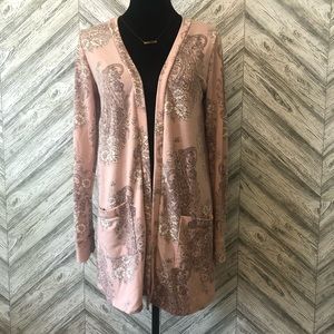 AGNES DORA Perfect Cardi, Pink Floral, size Small